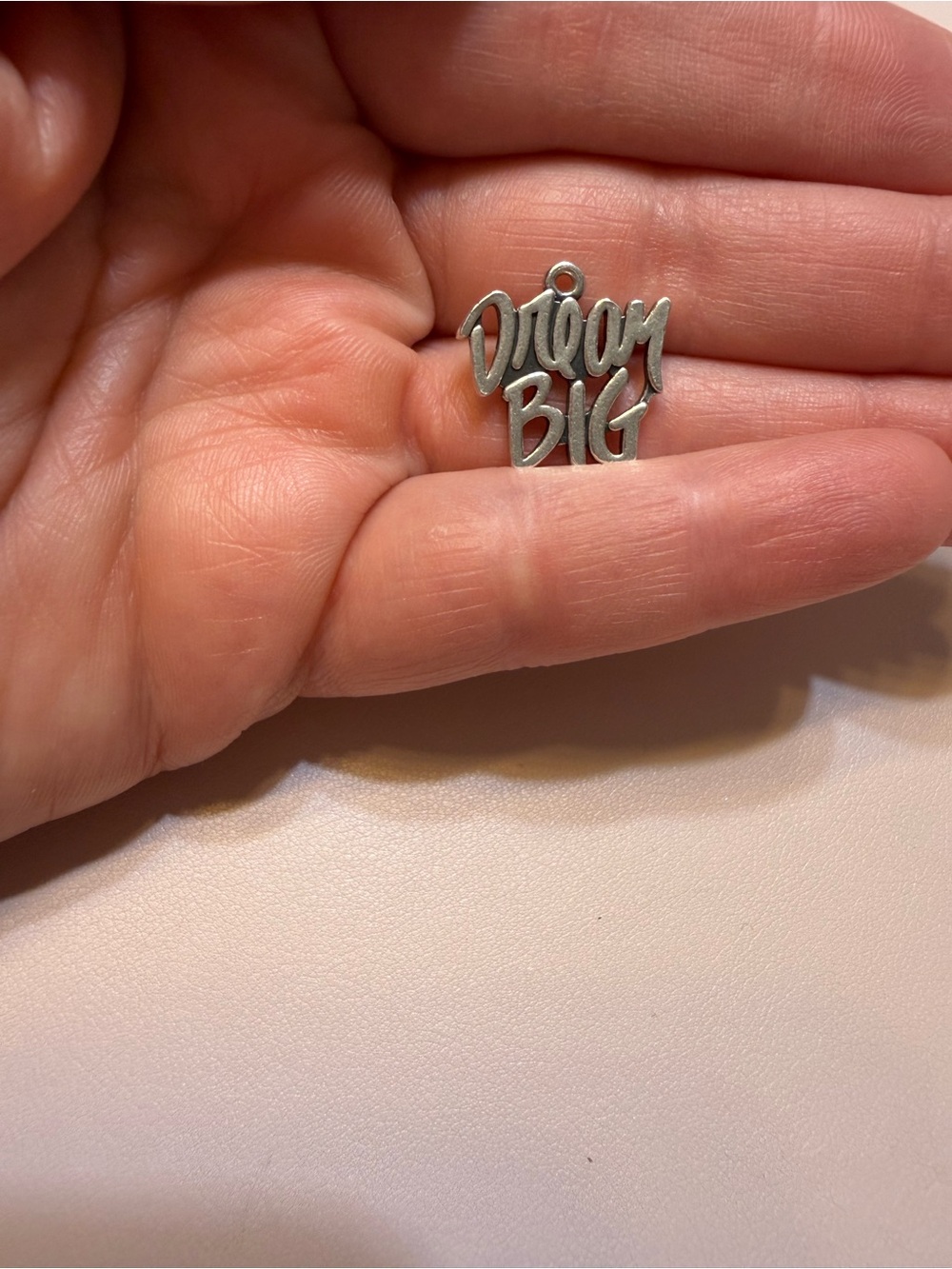 James Avery 'Dream Big' Silver Tone Script Charm - Picture 1 of 2